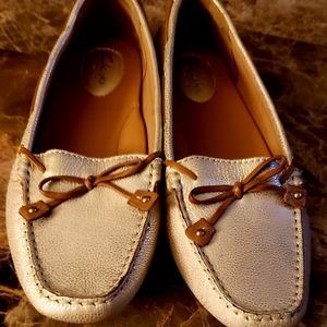 Golden Leather Clarks Loafers